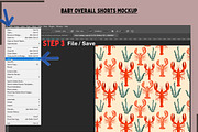 Baby Overall Shorts Mockup, a Shirt Mockup by Nora Gad (Thumbnail 4 of 16)