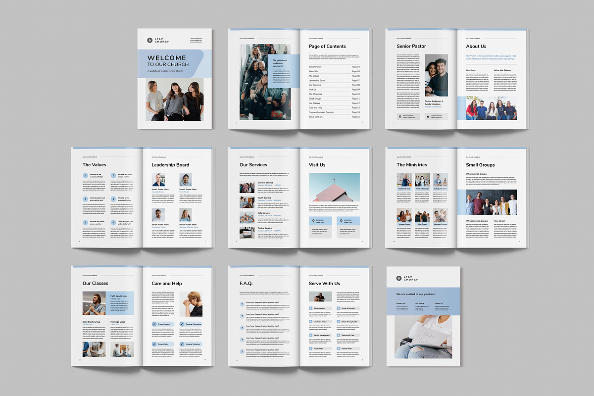 Church Booklet | MS Word & Indesign, a Brochure Template by Leaflove (Photo 2 of 10)