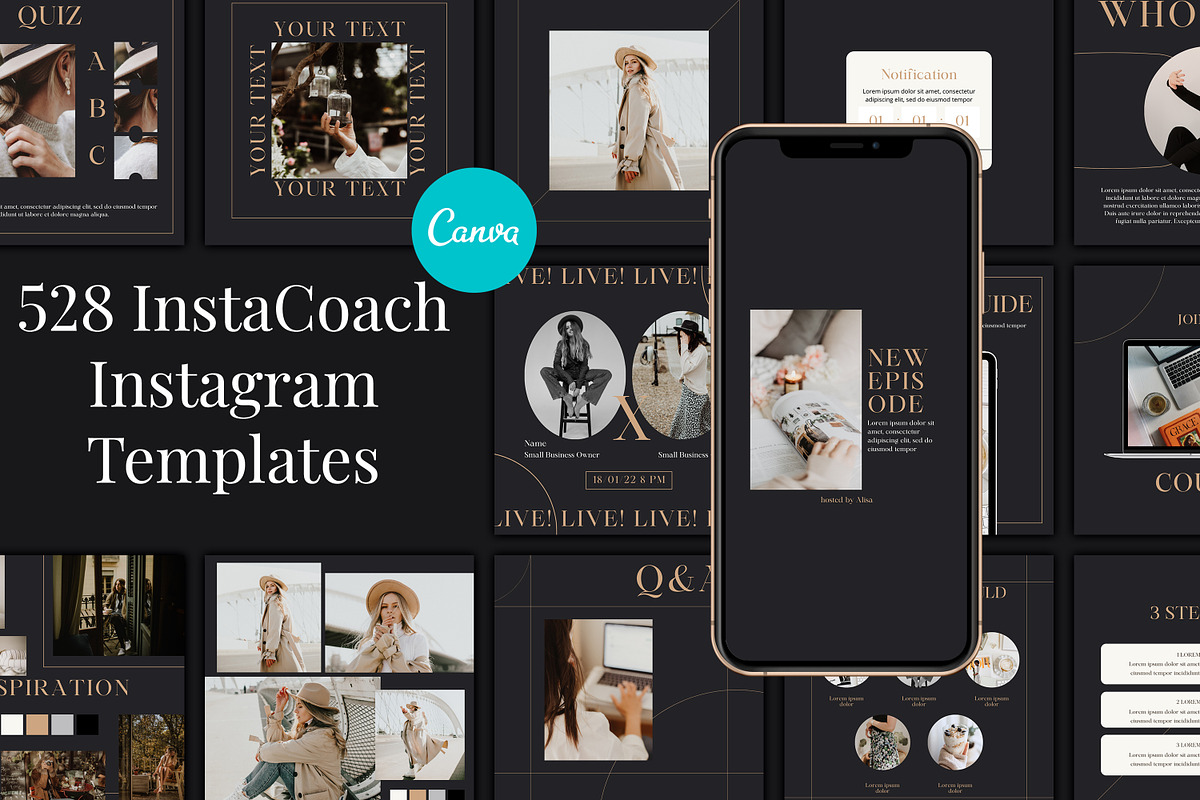 528 Coach Templates for Canva, a Social Media Template by Xenié Creative (Photo 1 of 11)