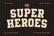 Super Heroes, a Font by Limited.studio (Thumbnail 1 of 7)