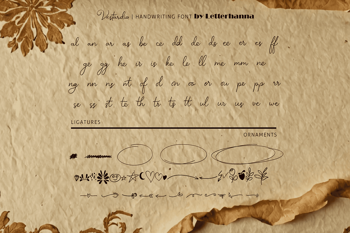Vestardia Font, a Handwritten Font by Letterhanna Studio (Photo 14 of 16)