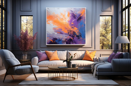 Modern living room interior design w, a Photo by SaroStock