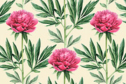 Watercolour illustrations of peonies, a Pattern Graphic by Sundra (Thumbnail 3 of 9)