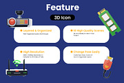 Computer Hardware 3D Icon Pack, a 3D by baii09 (Thumbnail 2 of 6)