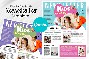 Kids Newsletter Canva Template