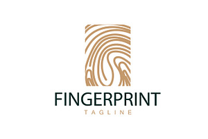 fingerprint logo simple and elegant, a Branding & Logo Template by Maylianaw28
