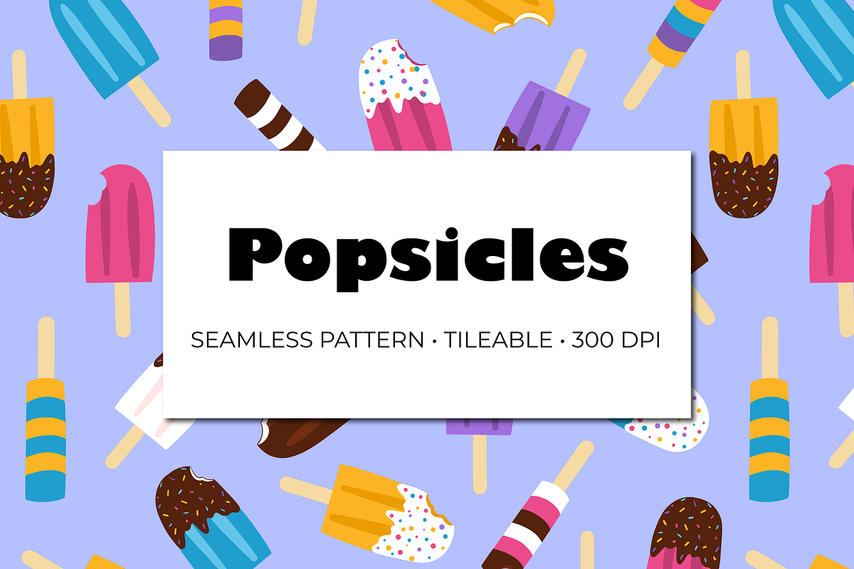 Popsicles Seamless Pattern, a Pattern Graphic by Painted Puffin Creative (Photo 1 of 3)