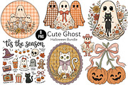 Cute Ghost Halloween Bundle, a Work Illustration by CraftArtStudio (Thumbnail 1 of 4)