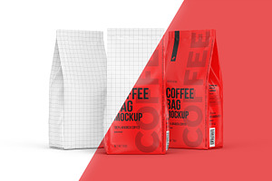 Coffee Pouches Mockups. 11 PSD