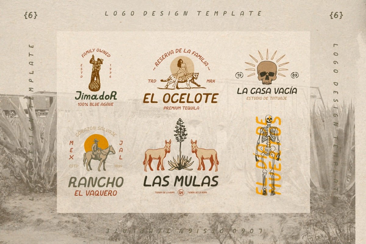 SouthWestern fonts & logo templates, a Branding & Logo Template by Fat Hamster (Photo 2 of 9)