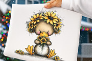 Whimsical safari sunflower clipart, an Illustration by SinaCreation (Thumbnail 7 of 11)