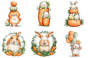 Watercolor Funny Easter Clipart, an Illustration by Sublimation Artist (Thumbnail 6 of 7)