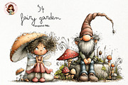 Fairy Garden PNG Clipart Watercolor, an Animal Illustration by Nicolle's Colorful Art (Thumbnail 1 of 4)