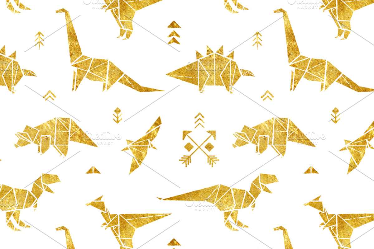 Gold Geometric Patterns, a Pattern Graphic by PenguinHouse (Photo 7 of 10)