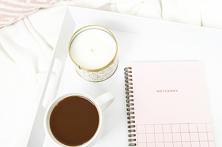 Coffee stock photo | Notebook mockup