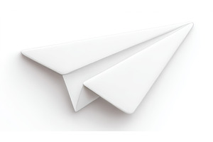 A minimalist paper airplane stands, an Arts & Entertainment Photo by ZinetroN