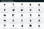 100 Restroom Facility Icons, a Solid Icon by Symbolic Language (Thumbnail 4 of 6)