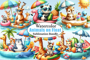 Summer Animals on Float Sublimation, a Graphic by CitraGraphics