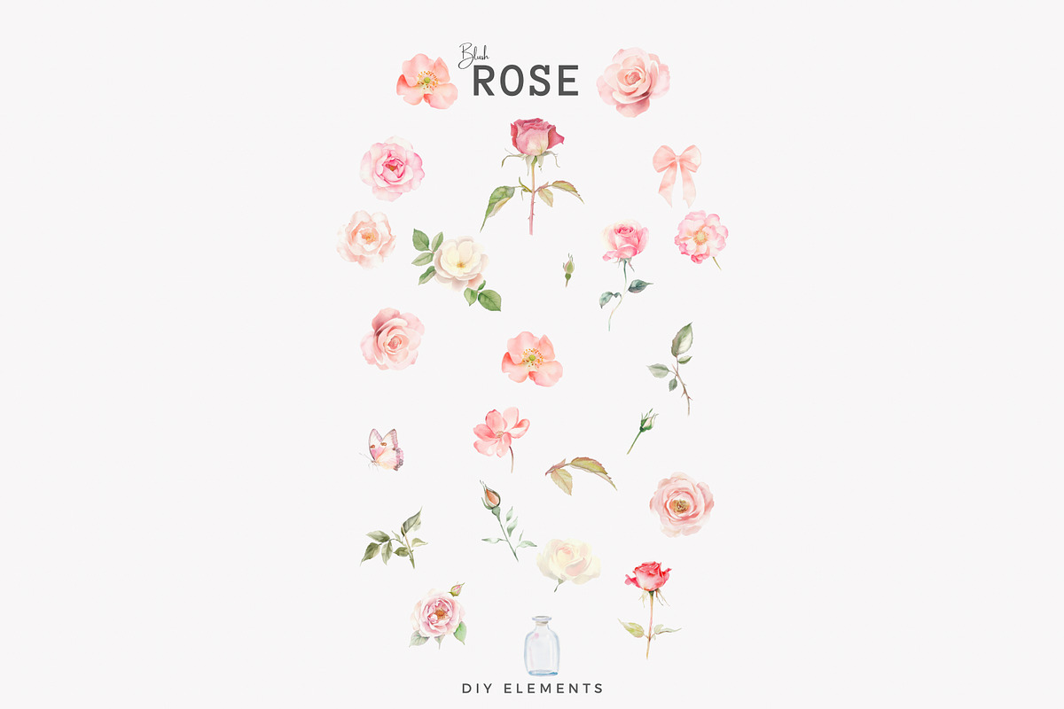 Watercolor June Flower Clipart Set, a Decorative Illustration by Patishop Art (Photo 9 of 10)