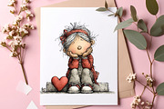 Quirky Elderly Valentine Woman PNG, an Illustration by SinaCreation (Thumbnail 6 of 11)