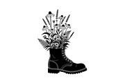 Floral Boot Silhouette Bundle, an Illustration by Gaye Art (Thumbnail 5 of 31)
