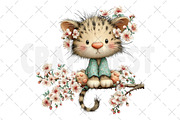 Whimsical Spring Cat Clipart Png, an Illustration by Craft Nest (Thumbnail 11 of 12)