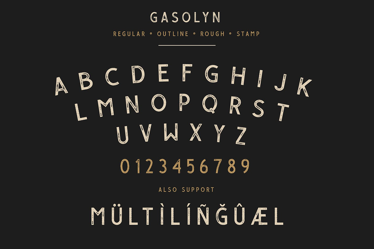 Gasolyn Font Family + Extras preview 6