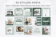 Instagram Posts for Canva | Green, a Social Media Template by Thirty One Palms Studio (Thumbnail 3 of 6)