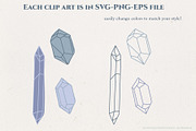 Line Crystals Clipart Bundle, an Object Graphic by IllustratorAnnie (Thumbnail 5 of 7)