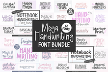 MEGA HANDWRITING Font Bundle V1