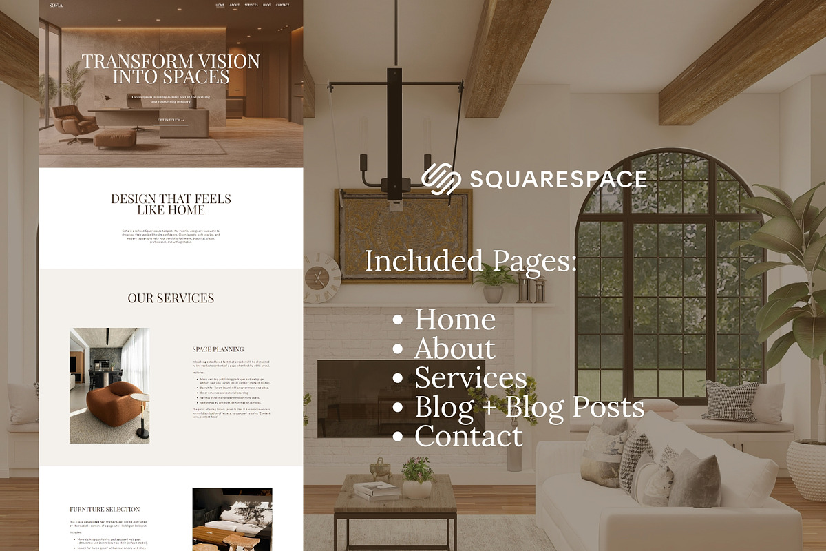 Interior Design Squarespace Template, a Squarespace Template by Sofia Designs (Photo 3 of 6)