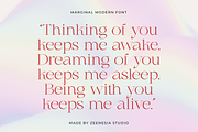 Marginal - A Modern Font, a Serif Font by zeenesia (Thumbnail 3 of 18)