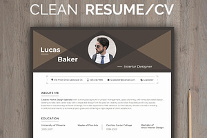 Editable Resume for Interior Designe
