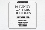 Funny Waiters Doodles Bundle, a Person Illustration by Guavanaboy (Thumbnail 3 of 3)