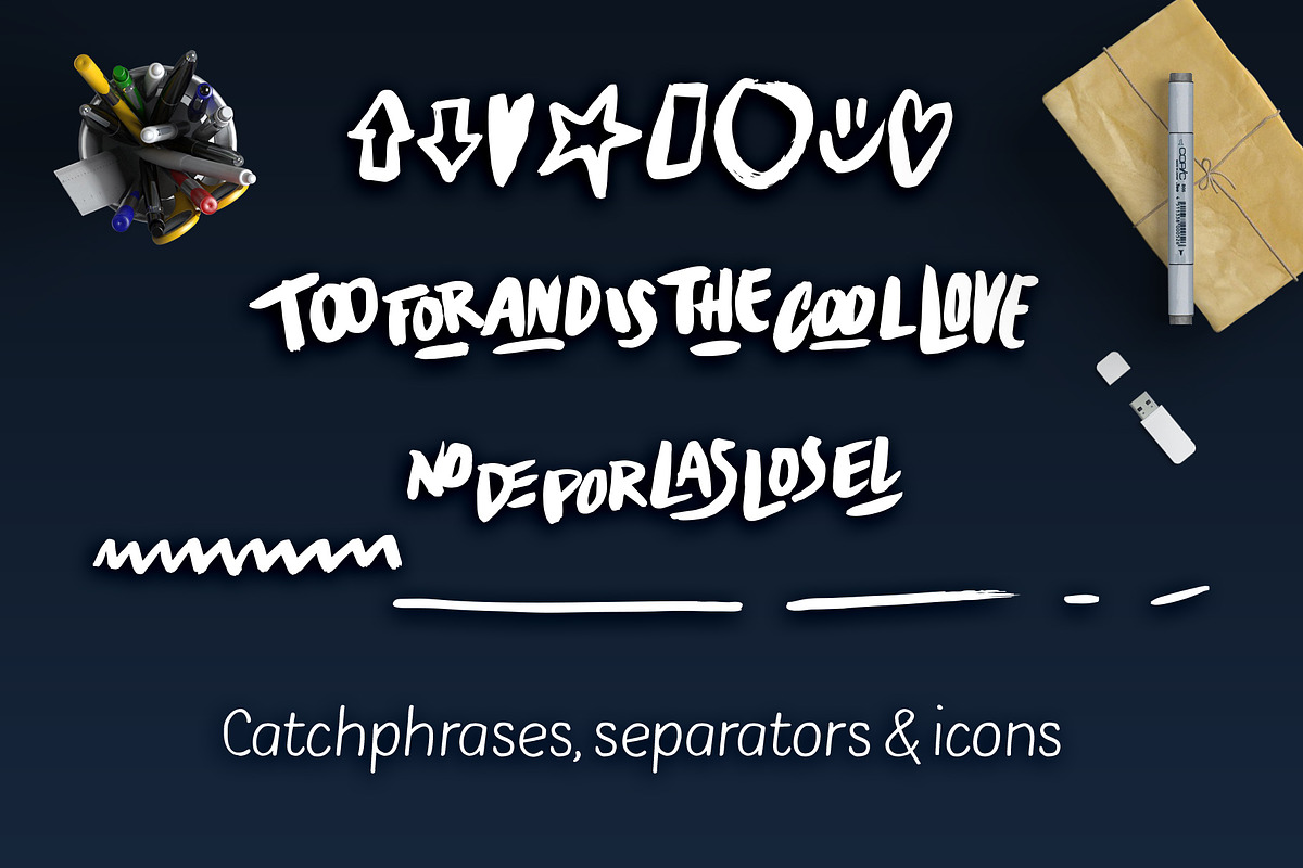 Bolonqui - handmade font duo preview 8