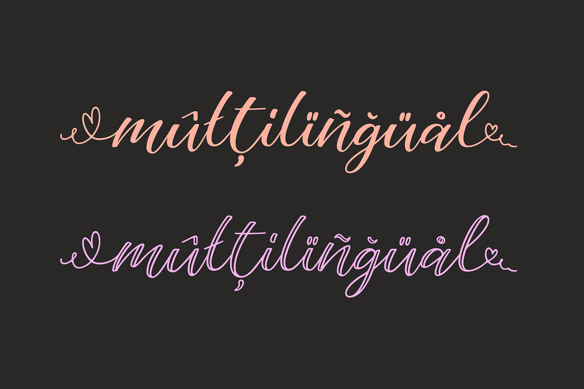 Smoochie | An Inline Script Font, a Script Font by Ayca Atalay (Photo 8 of 9)