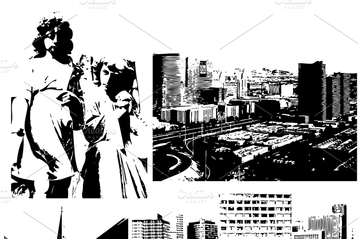 Urban Vector Graphics Backgrounds, an Illustration by TrueMitra Designs