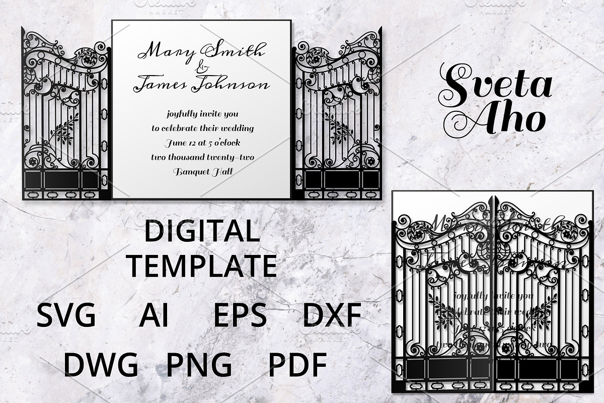Gate Fold Laser Cut Card