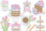 Mother's Day Pastel Clipart, an Illustration by GlamArtZhanna (Thumbnail 2 of 5)