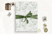Sage Toile Printable Vellum Overlay, a Stationery Template by SilverJoyAtelier (Thumbnail 1 of 2)