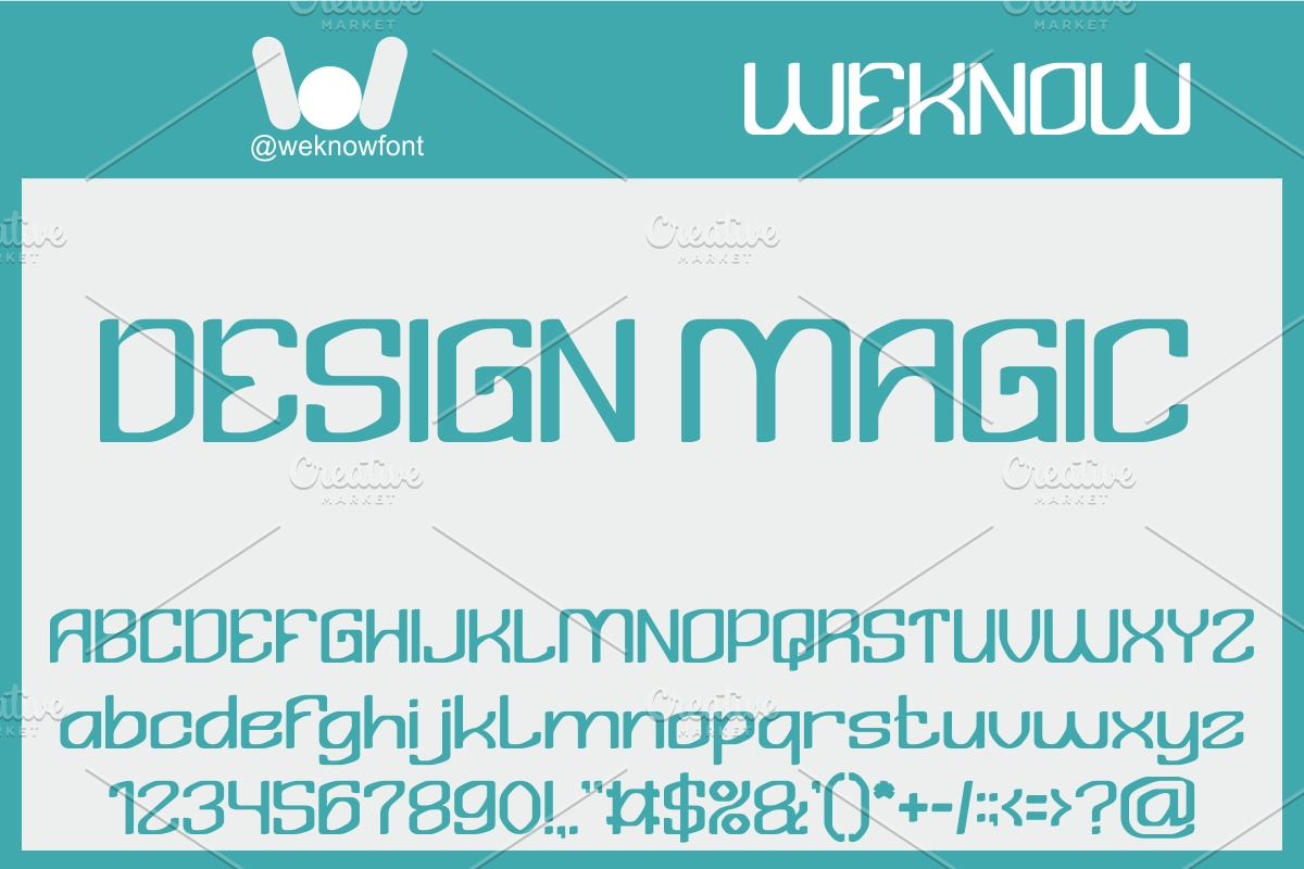 Design Magic font, a Sans Serif Font by weknow (Photo 1 of 8)