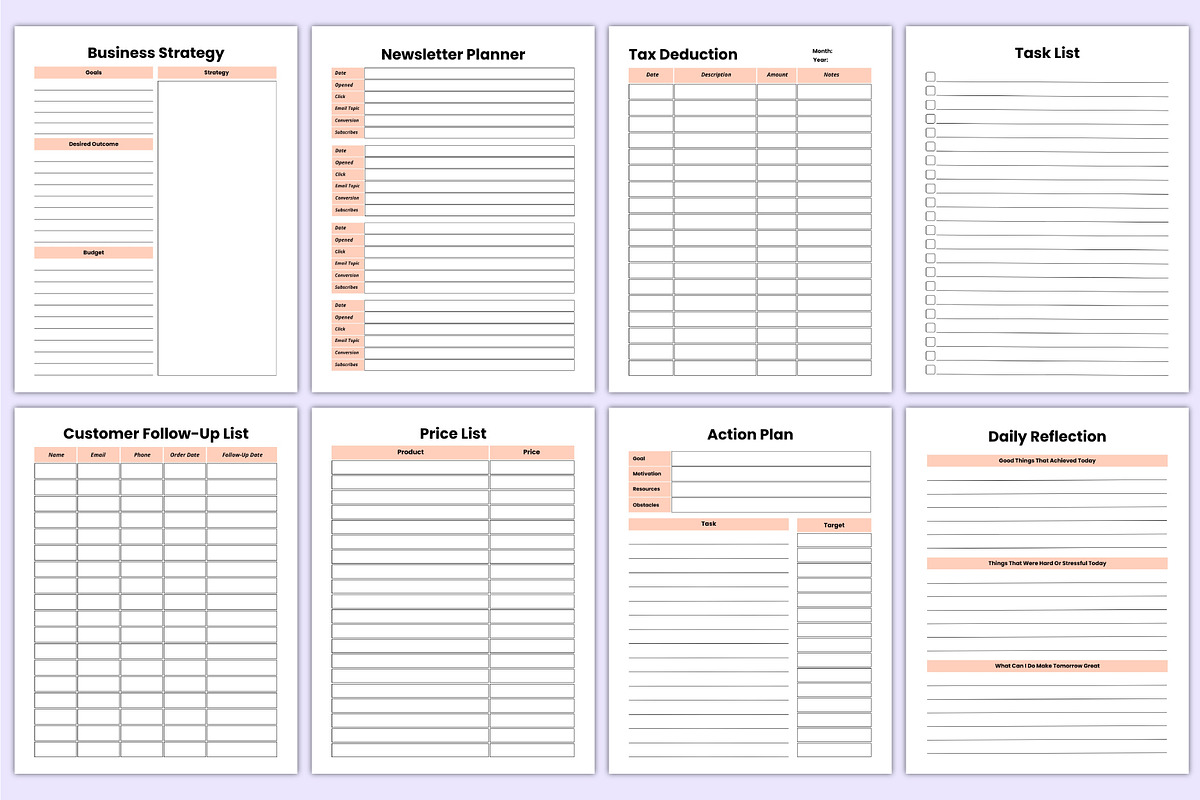 2025-26 Side Hustle Planner Canva, a Stationery Template by Mustafiz (Photo 9 of 11)