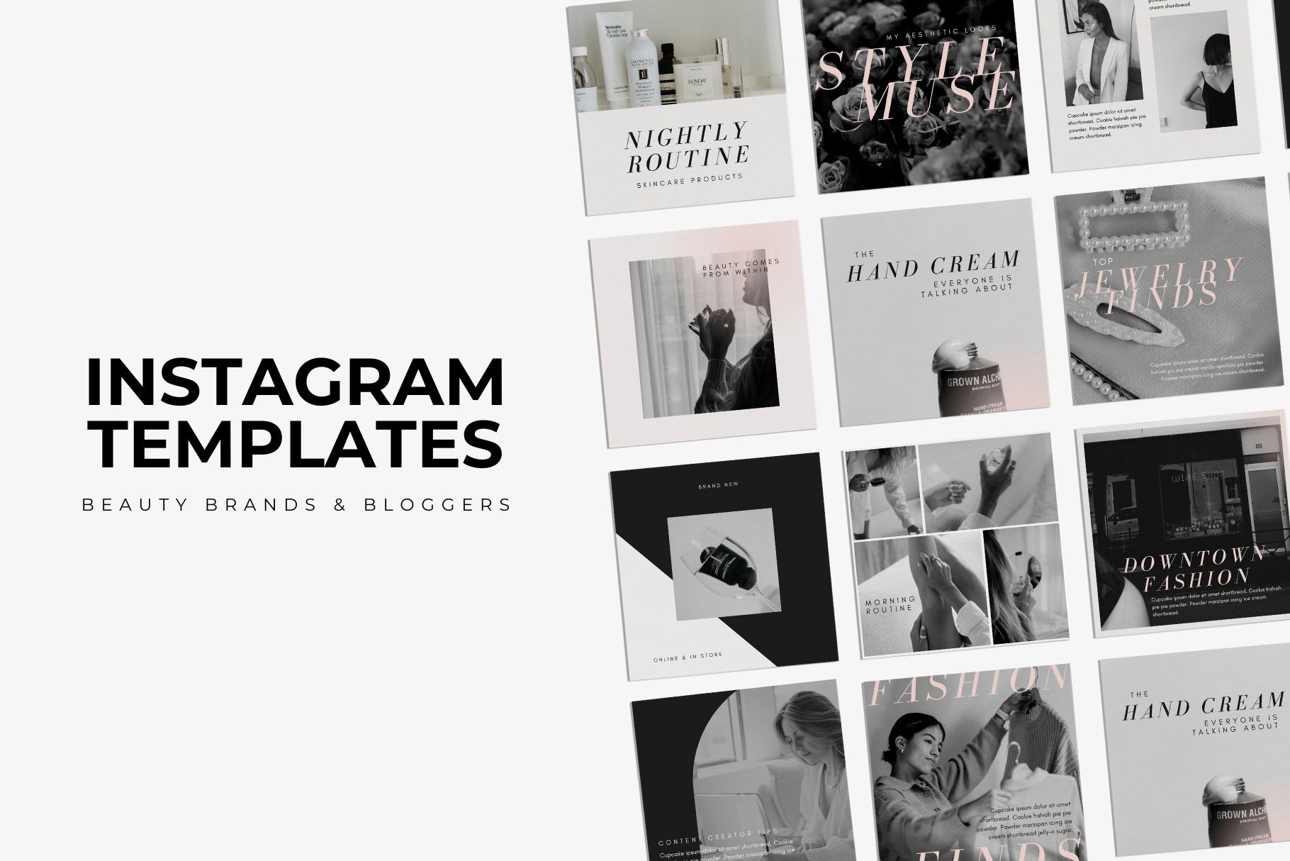 Canva Skincare Instagram Templates