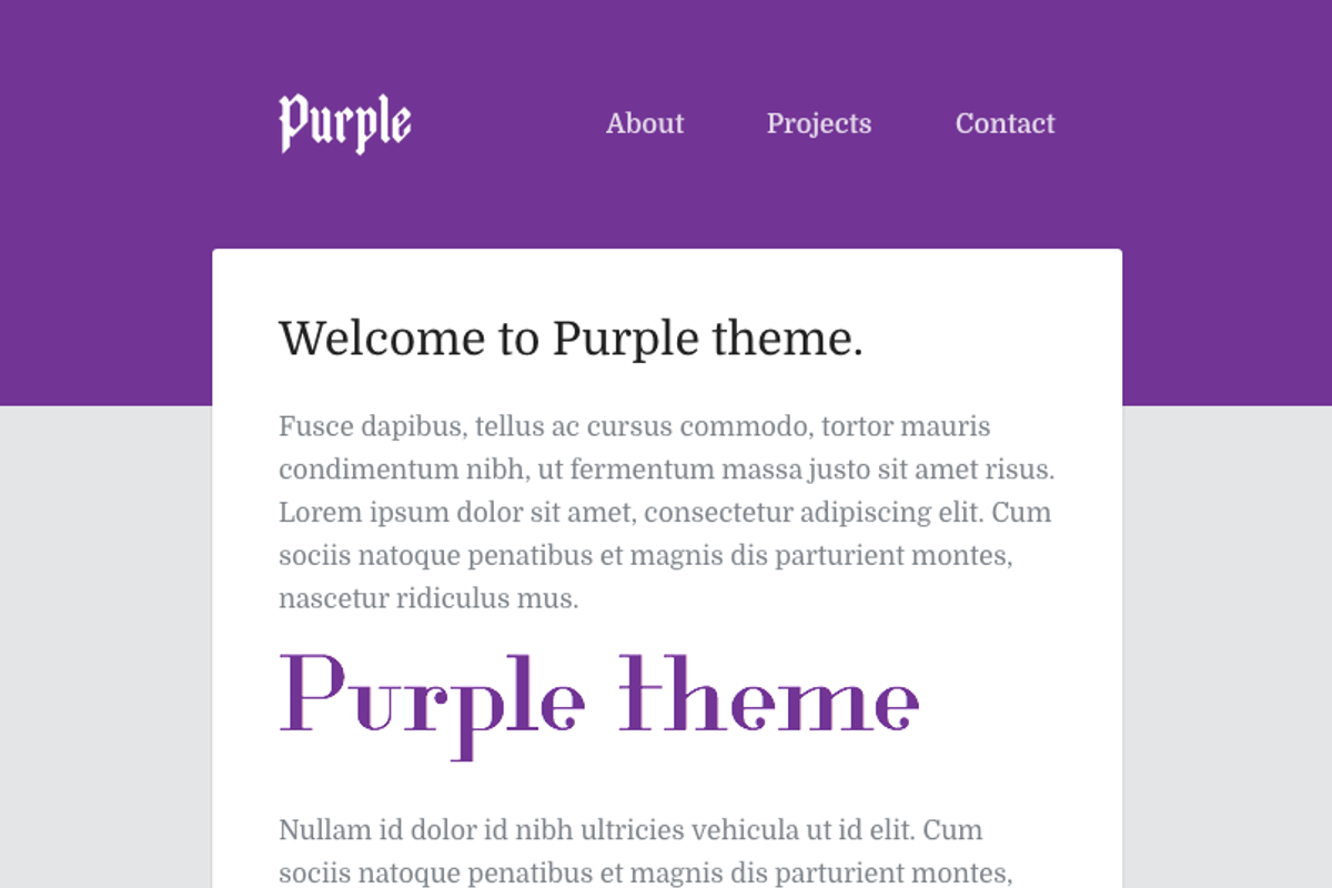 Purple, for Kirby 2 CMS, a Templates & Theme by Starckio (Photo 1 of 5)