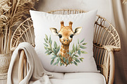 Baby Giraffe Watercolor Clipart, an Illustration by Pixels.Craft (Thumbnail 3 of 6)