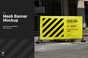 Fence Mesh Banner Mockup, an Advertising Mockup by HAZARD MOCKUPS (Thumbnail 1 of 8)