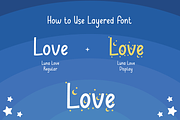 Luna Love - Layered Crafty Font, a Font by Attype (Thumbnail 7 of 8)