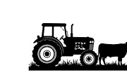 Rustic farm tractor and cow design, an Illustration by Amazin_art (Thumbnail 13 of 30)