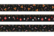 Seamless Christmas borders set, a Pattern Graphic by Barsuk's Shop (Thumbnail 4 of 5)