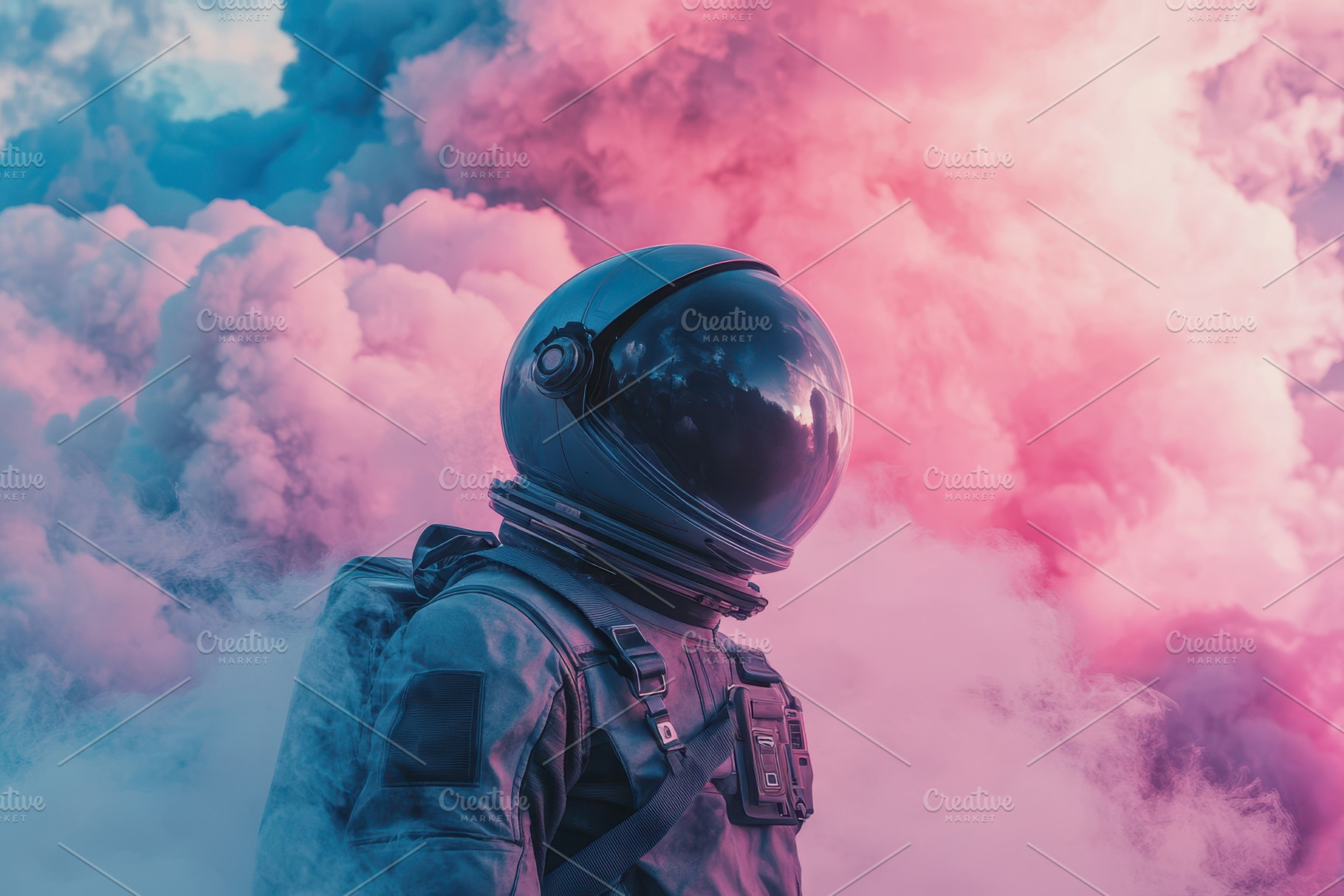 Astronaut in a futuristic spacesuit, a Photo by Pavel_design